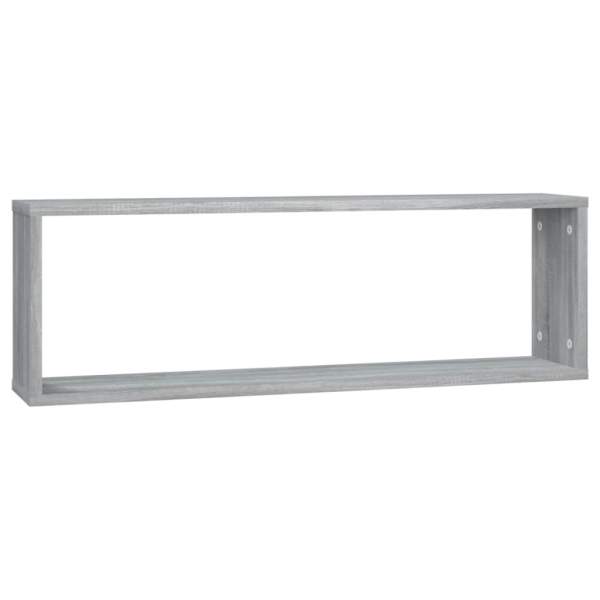  Wandregale 4 Stk. Grau Sonoma 80x15x26,5 cm Holzwerkstoff