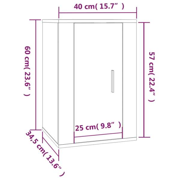  2-tlg. TV-Schrank-Set Hochglanz-Weiß Holzwerkstoff