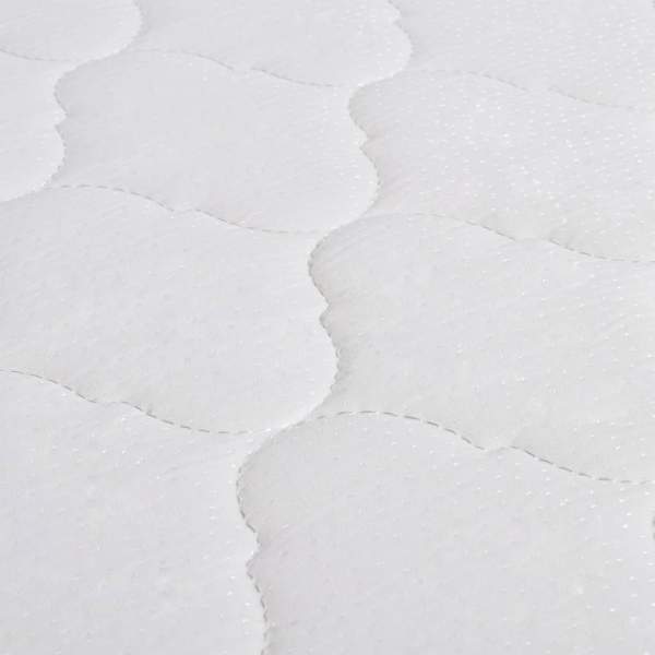 Bett mit Memory-Schaum-Matratze Grau Weiß Kunstleder 180x200cm