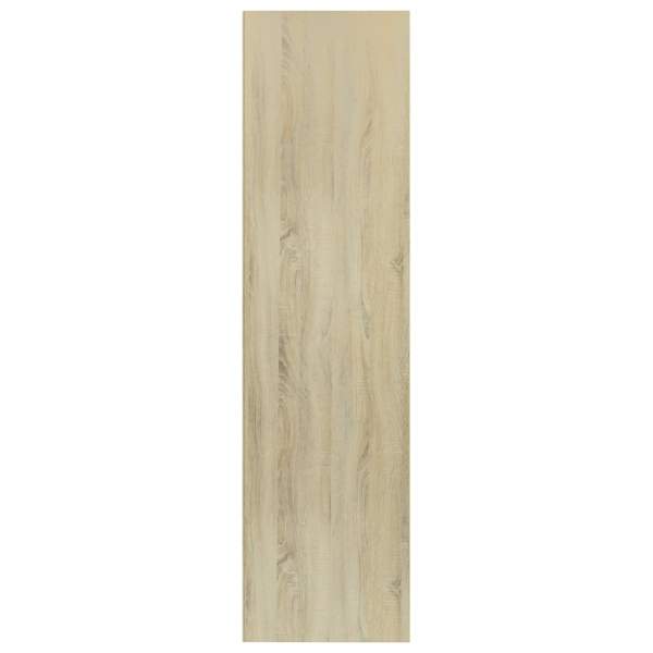 sinni.ch - Bücherregal/TV-Schrank Weiß und Sonoma 36x30x143 cm Spanplatte