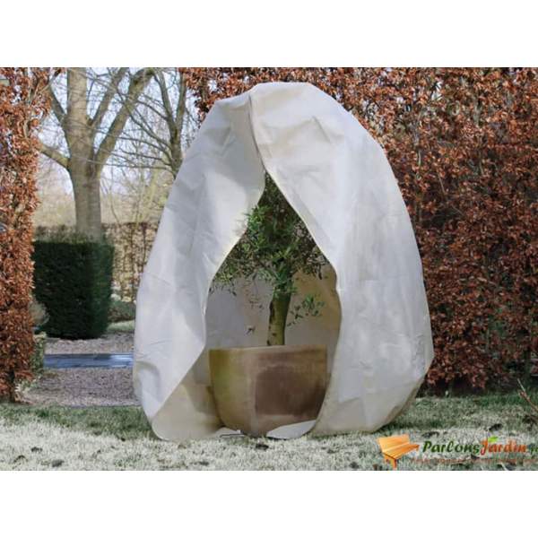 Nature Wintervlies mit Reißverschluss 70 g/m² Beige 2×2,5 m 