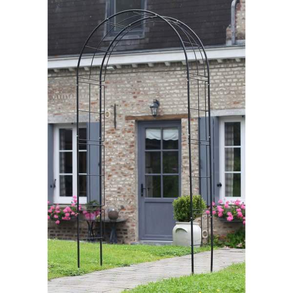 Nature Gartenbogen Metall 229x38x113 cm Schwarz