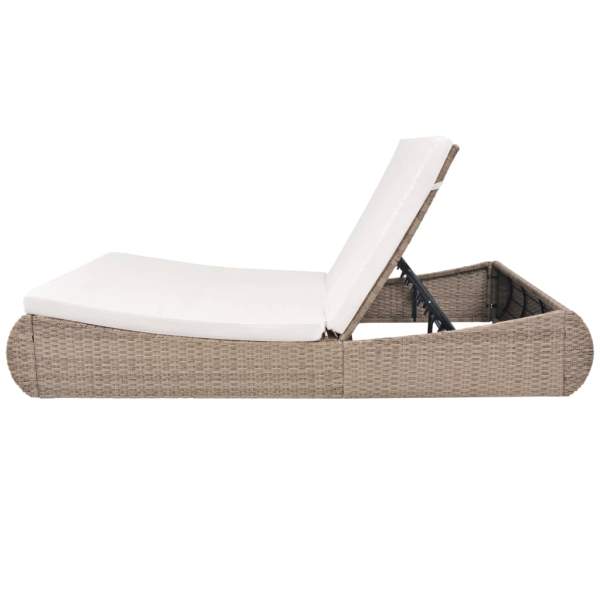  Outdoor-Sonneninsel Poly Rattan Beige