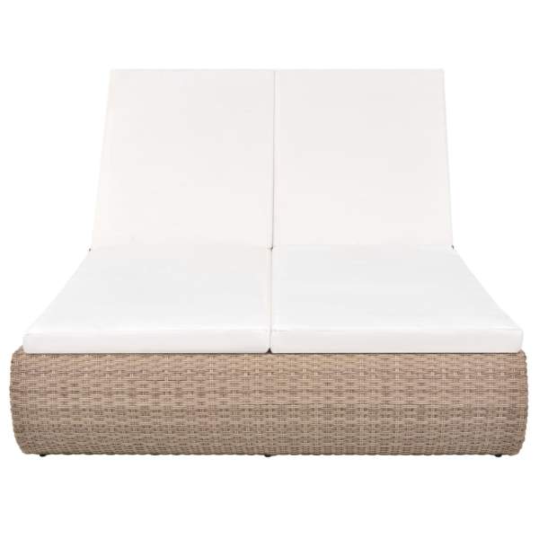  Outdoor-Sonneninsel Poly Rattan Beige