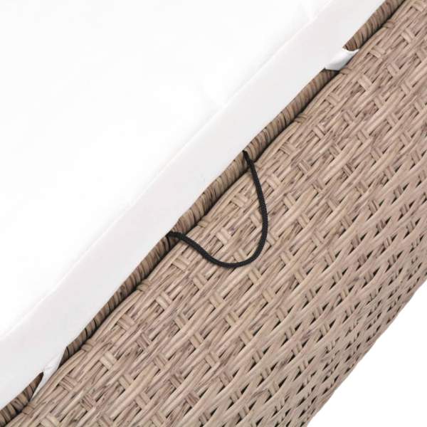  Outdoor-Sonneninsel Poly Rattan Beige