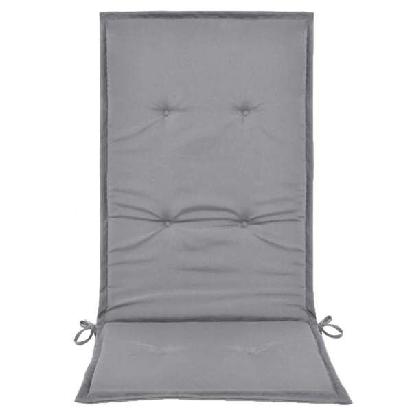  Gartenstuhlauflagen für Hochlehner 4 Stk. Grau 120x50x3cm Stoff