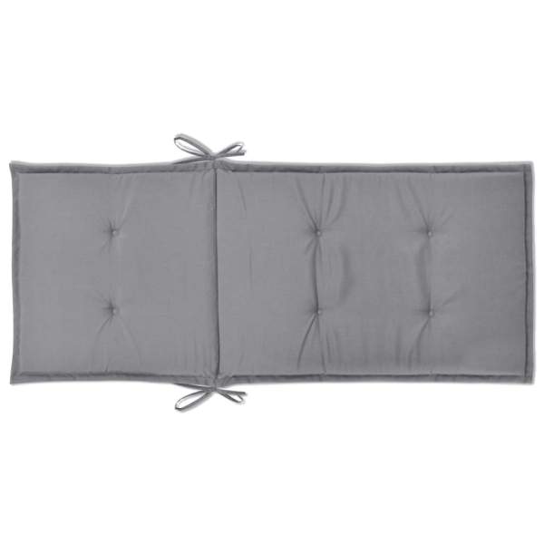  Gartenstuhlauflagen für Hochlehner 4 Stk. Grau 120x50x3cm Stoff
