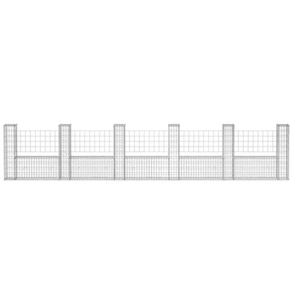  Gabionenkorb U-Form Stahl 570×20×100 cm