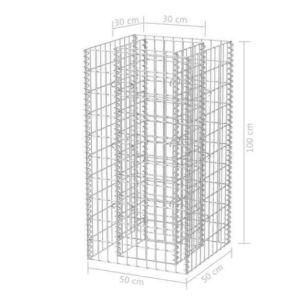  Gabionen-Pflanzkorb Stahl 50×50×100 cm