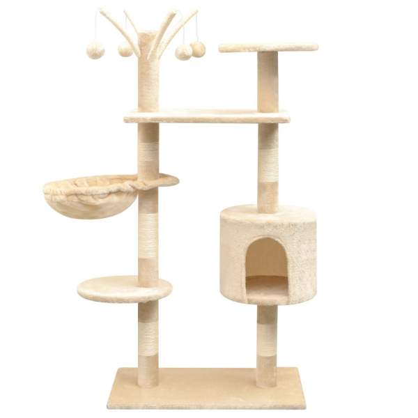  Katzen-Kratzbaum 125 cm Beige