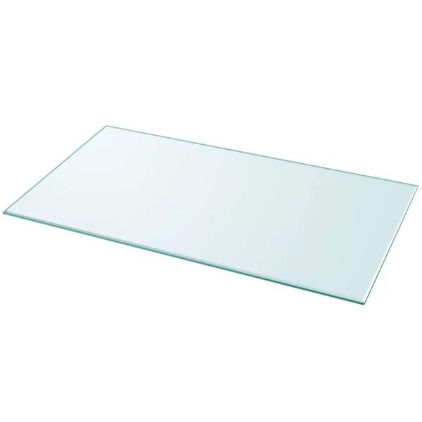 Tischplatte aus gehärtetem Glas rechteckig 1200x650 mm