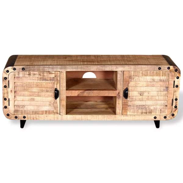  TV-Schrank Raues Mangoholz 120x30x50 cm