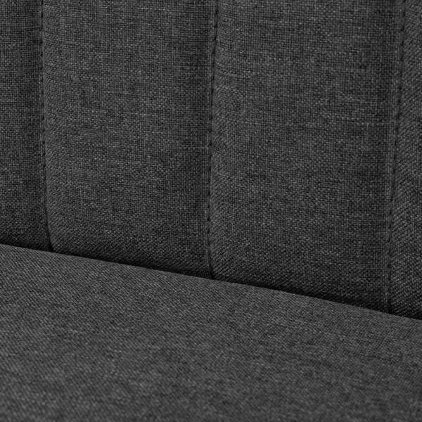  Sofa Stoff 117x55,5x77 cm Dunkelgrau   