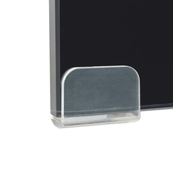  TV-Tisch/Bildschirmerhöhung Glas Schwarz 40x25x11 cm