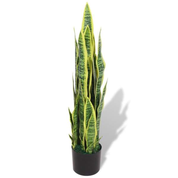  Künstliche Sansevieria Bogenhanf mit Topf 90 cm Grün