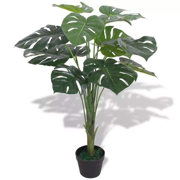  Künstliche Monstera Fensterblatt mit Topf 70 cm Grün