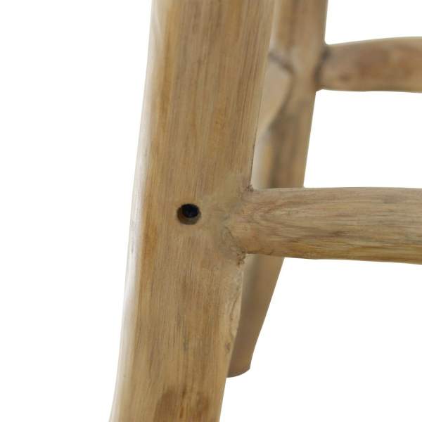  Barhocker Echtleder und Massivholz Teak