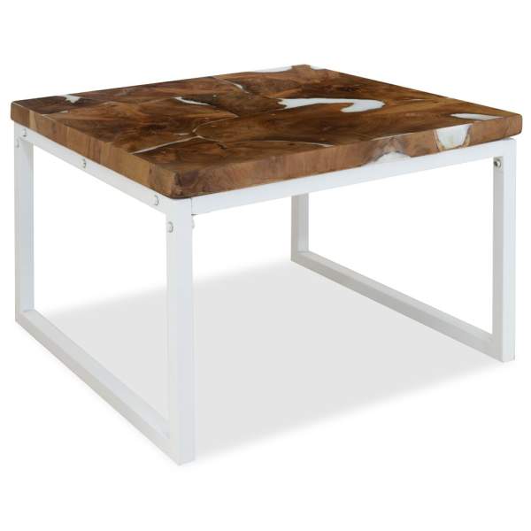  Couchtisch Teak Harz 60 x 60 x 40 cm