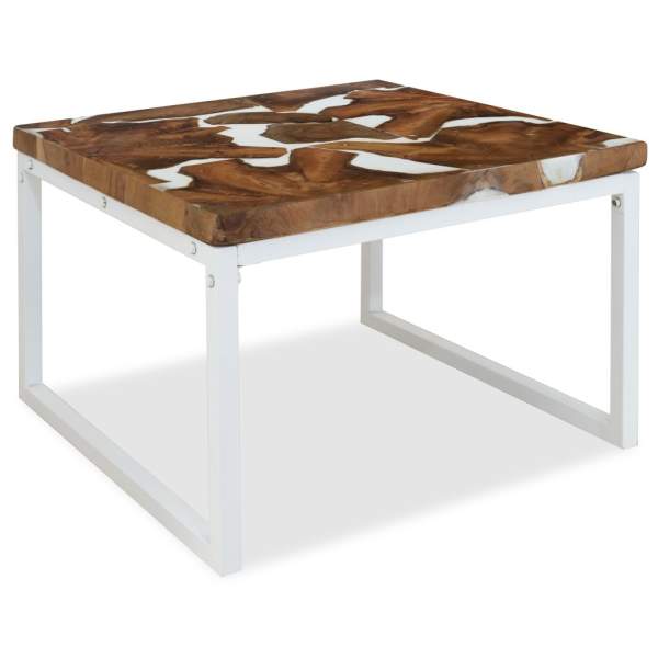  Couchtisch Teak Harz 60 x 60 x 40 cm