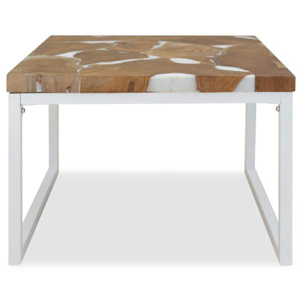  Couchtisch Teak Harz 60 x 60 x 40 cm