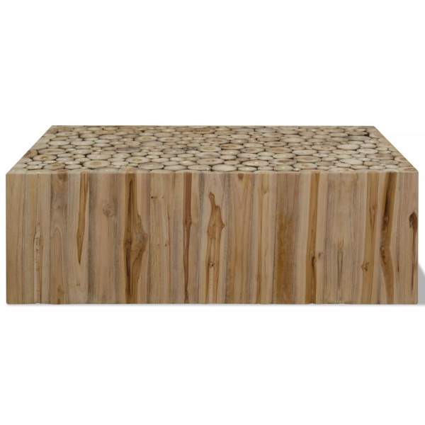  Couchtisch Echtes Teakholz 90x50x30 cm