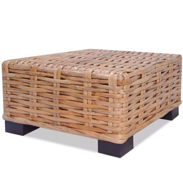  Couchtisch Natürliches Rattan 45x45x30 cm