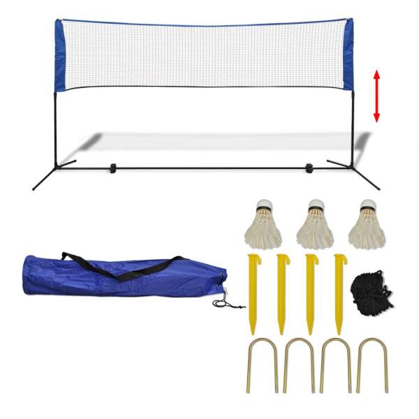  Badmintonnetz-Set mit Federbällen 300 x 155 cm