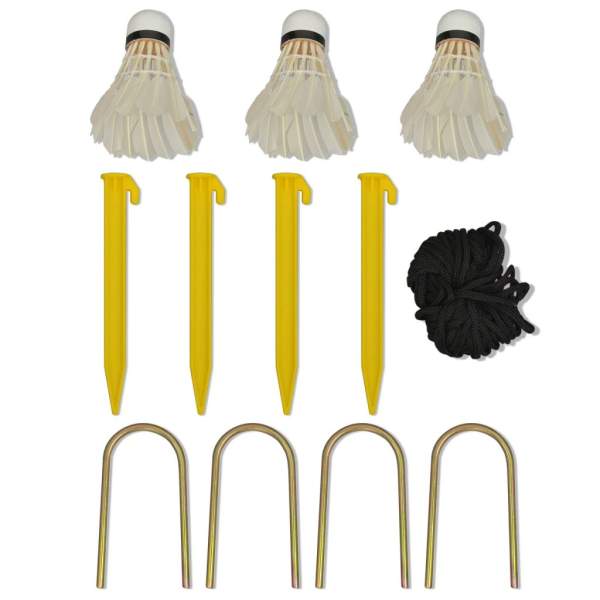  Badmintonnetz-Set mit Federbällen 500 x 155 cm