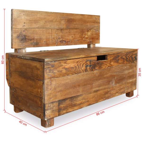  Sitzbank Massives Mahagoniholz 86x40x60 cm