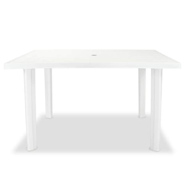  Gartentisch 126 x 76 x 72 cm Kunststoff Weiß