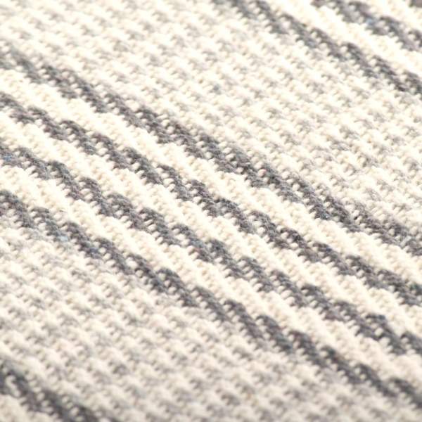  Überwurf Baumwolle Streifen 160x210 cm Grau und Weiß