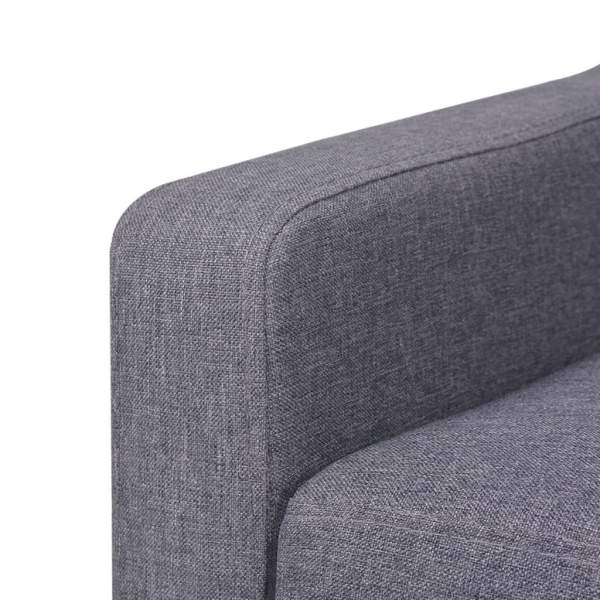  Sofa 2-Sitzer Stoff Grau