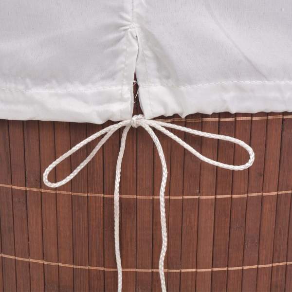  Bambus-Wäschekorb Oval Braun