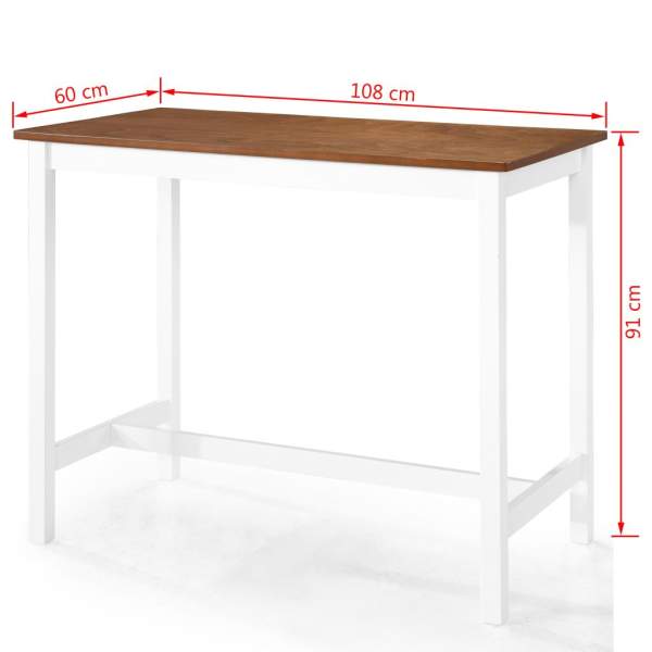  Bartisch Massivholz 108 x 60 x 91 cm