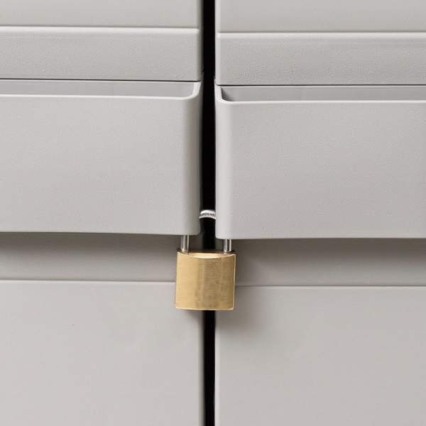  Gartenschrank mit 4 Böden Schwarz und Grau