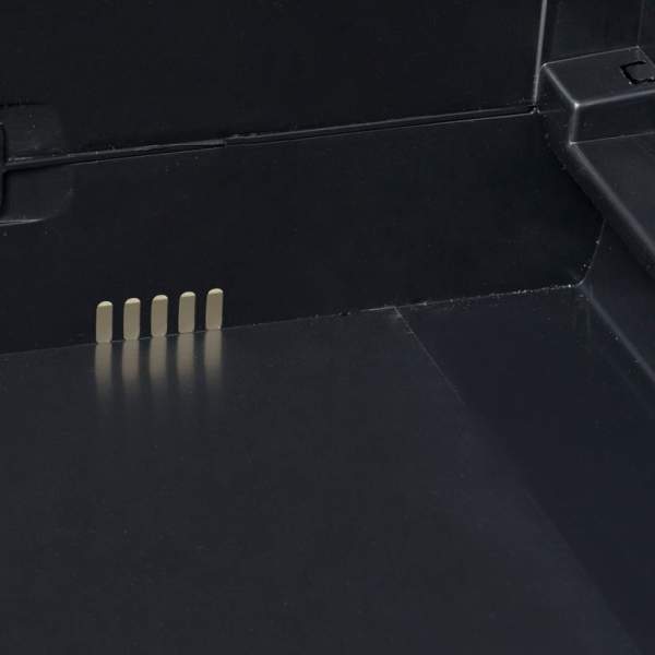  Gartenschrank mit 4 Böden Schwarz und Grau