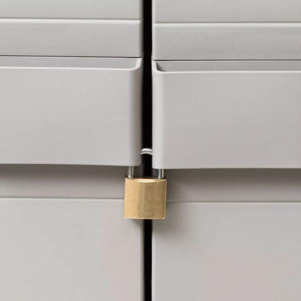  Gartenschrank mit 3 Böden Schwarz und Grau