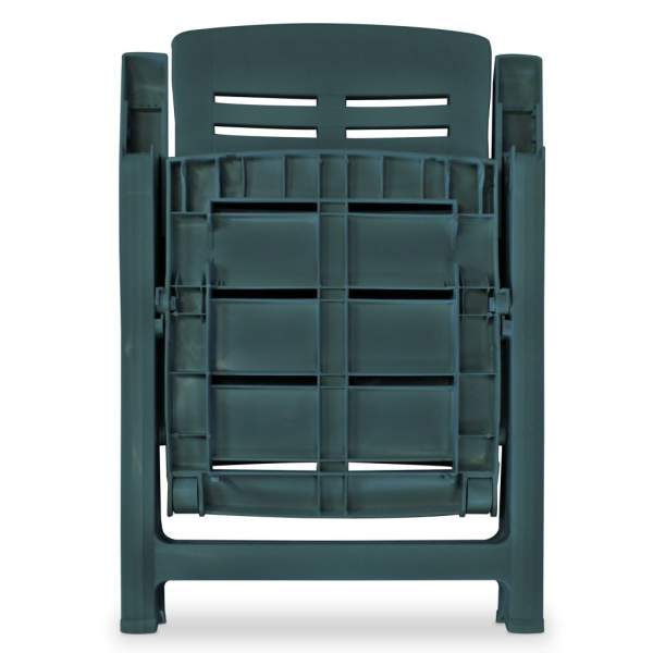  Verstellbare Gartenstühle 2 Stk. Kunststoff Grün