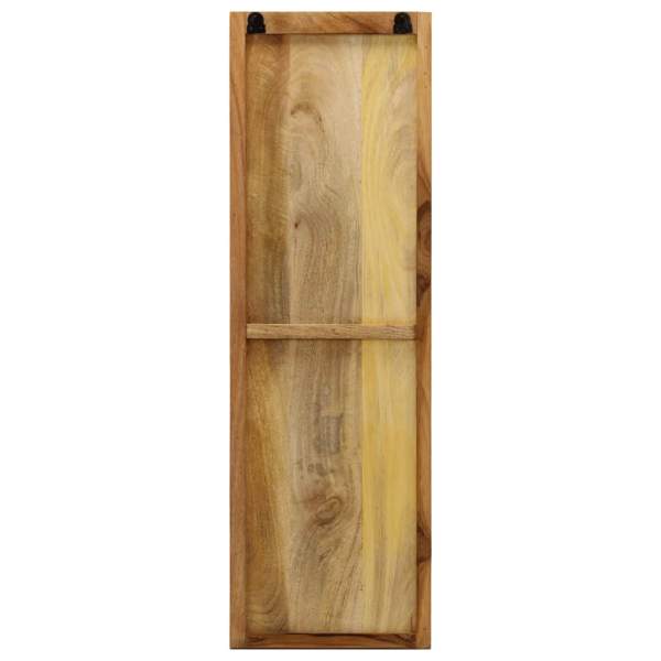  Wandgarderobe 2 Stk. Mangoholz Massiv 36x110x3 cm