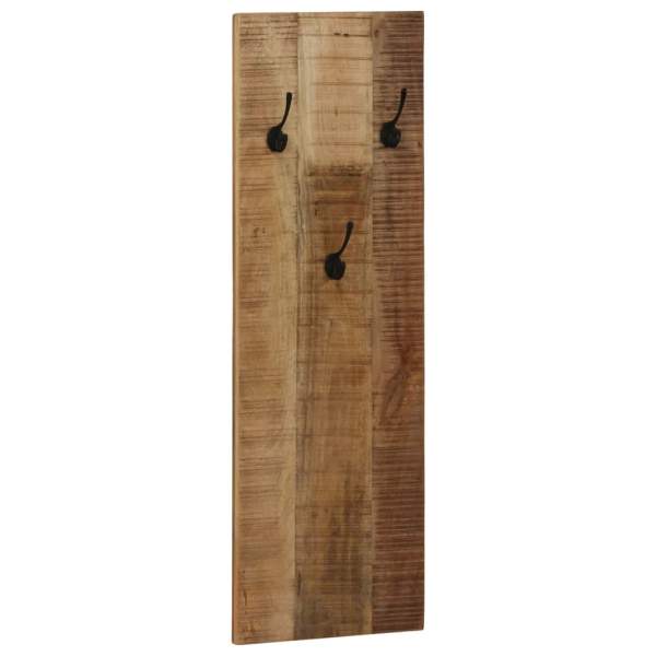  Wandgarderobe 2 Stk. Mangoholz Massiv 36x110x3 cm