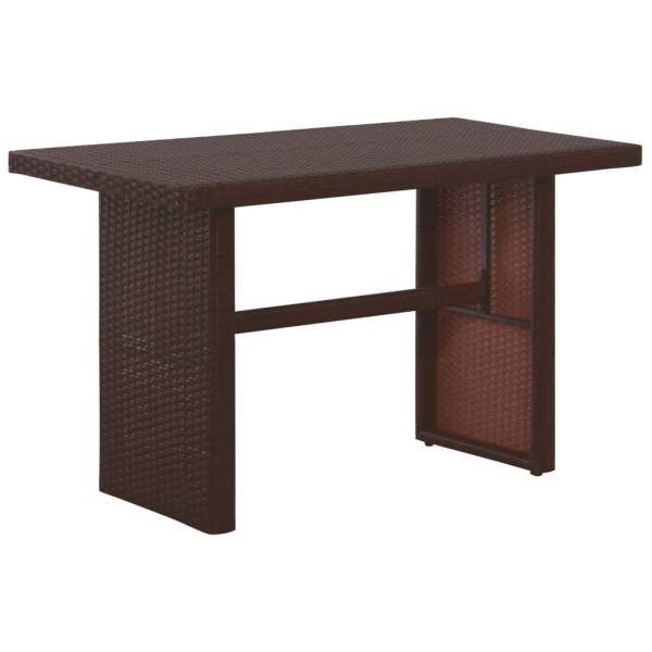  3-tlg. Bistro-Set mit Auflagen Poly Rattan Braun