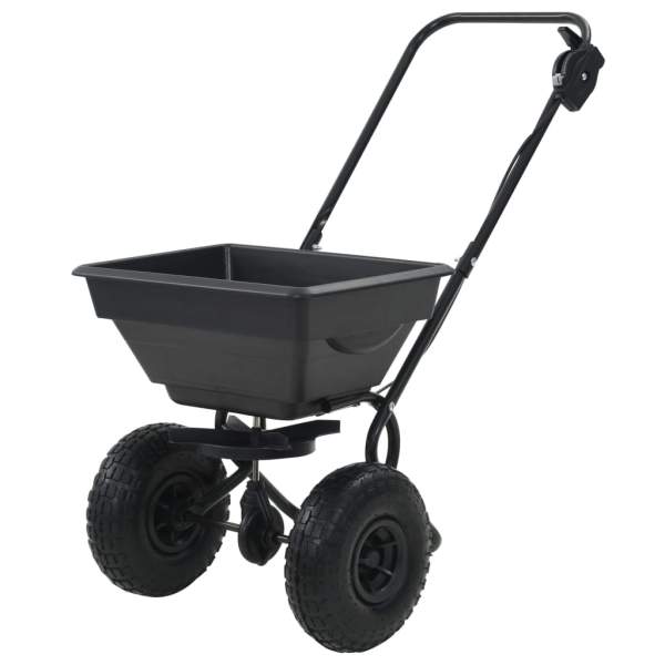  Handstreuwagen Salzstreuer PVC und Stahl 92x46x70 cm 15 L