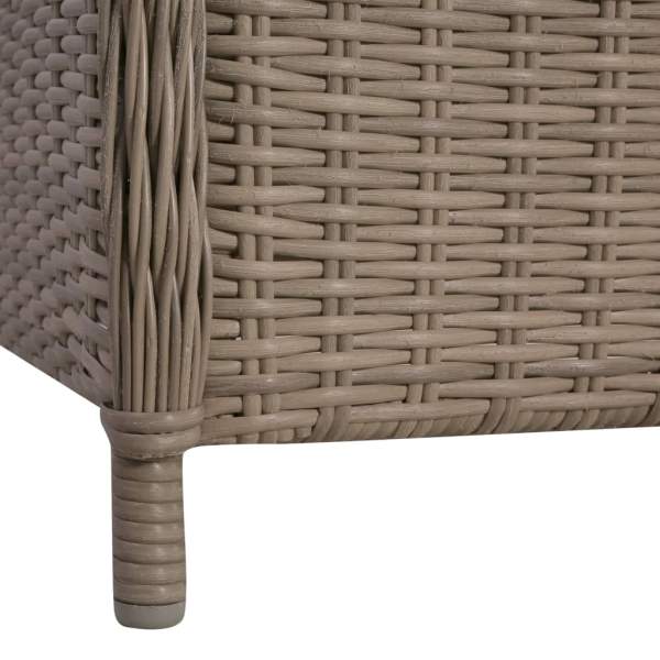  3-tlg. Bistro-Set mit Auflagen und Kissen Poly Rattan Braun