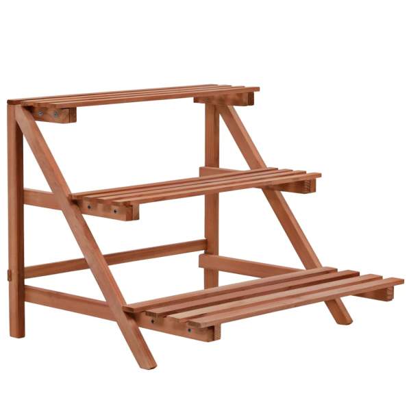  3-Tier Pflanzenständer Zedernholz 48x45x40 cm