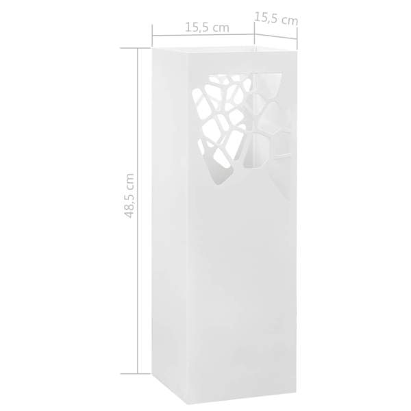  Regenschirmständer Steinen-Design Stahl Weiß 