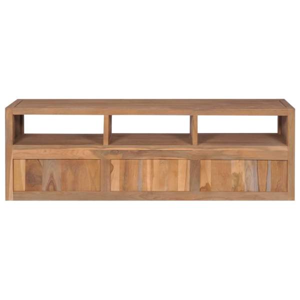  TV-Schrank Massivholz Teak Natur 120×30×40 cm