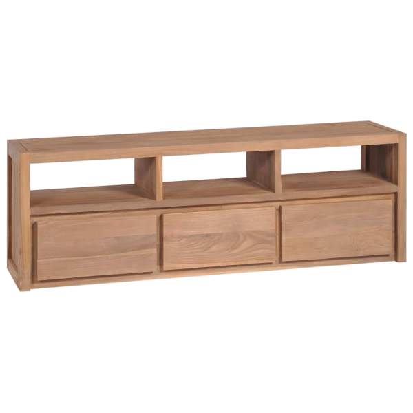  TV-Schrank Massivholz Teak Natur 120×30×40 cm