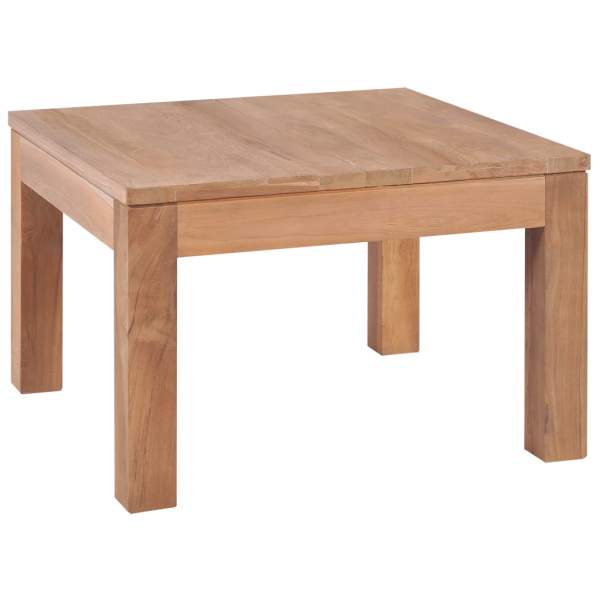  Couchtisch Massivholz Teak Natur 60x60x40 cm