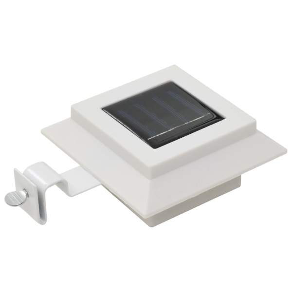  Outdoor Solarleuchten 6 Stück LED Quadratisch 12 cm Weiß
