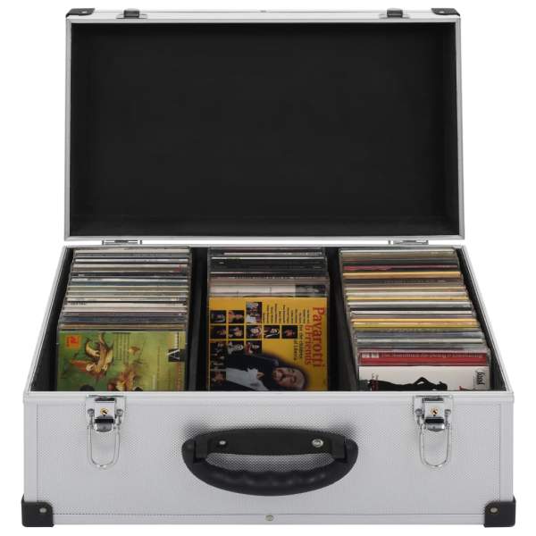  CD-Koffer für 60 CDs Aluminium ABS Silbern